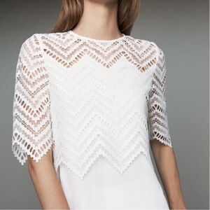Maje Elegant White Lace Top size 2 M